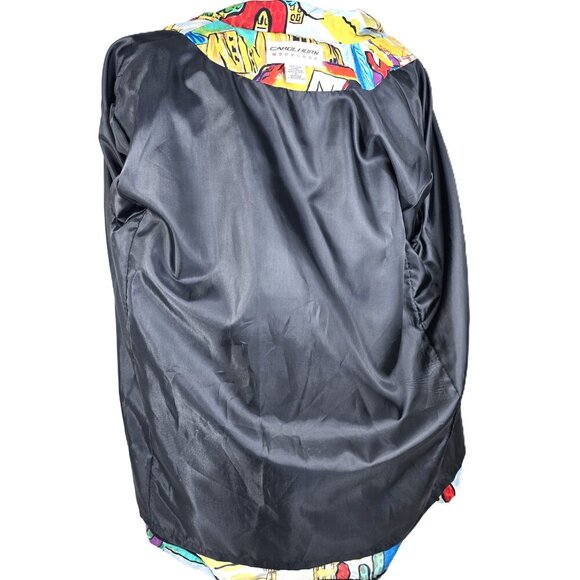 Vintage CAROL HORN Workshop Silk Desert Cactus Oversized Slouch Blazer Jacket - Picture 9 of 11